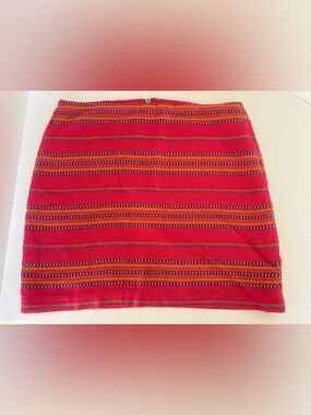 Y2K GAP Deep Pink Red Zip-Back Skirt